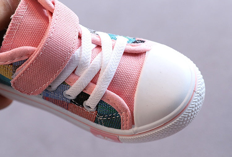 Funky Squares High Top Canvas Shoes