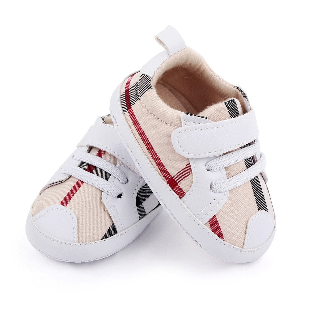 Gentlemen First Walk, Plaid Pals - Baby Boy canvas shoes