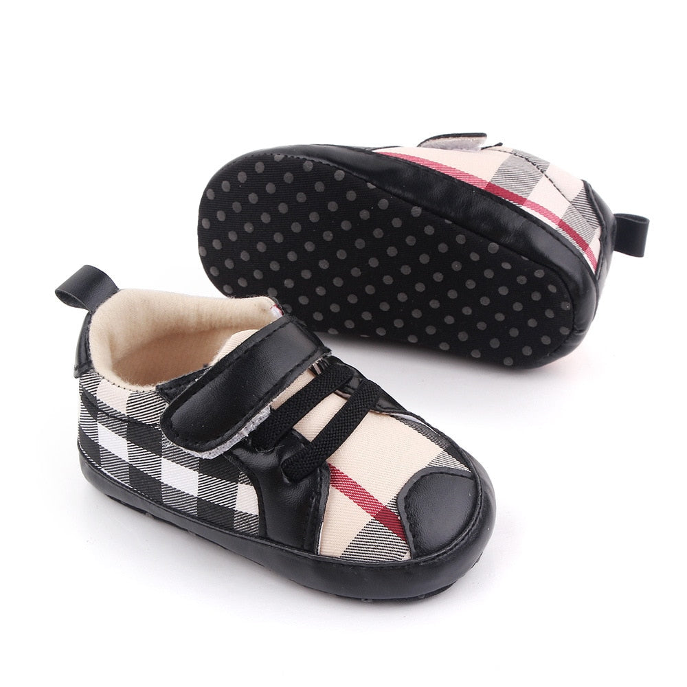 Gentlemen First Walk, Plaid Pals - Baby Boy canvas shoes