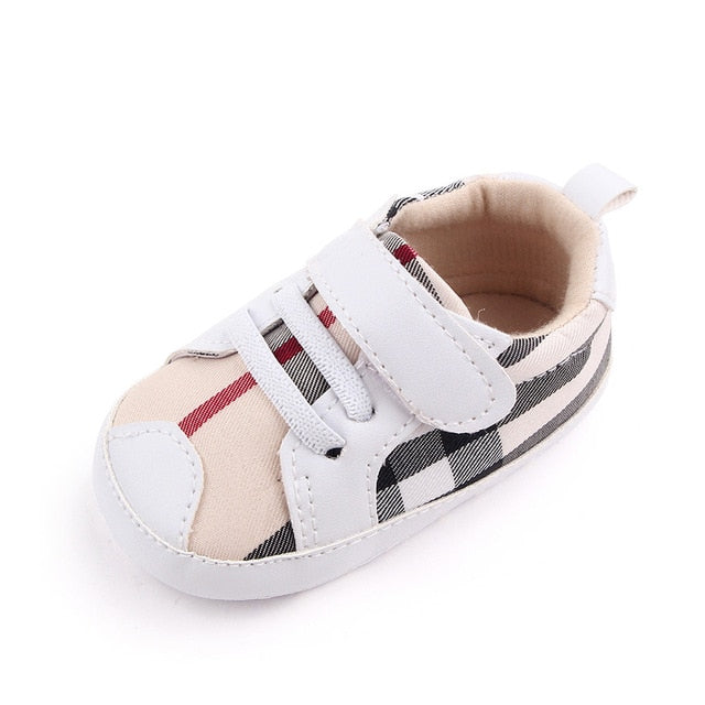 Gentlemen First Walk, Plaid Pals - Baby Boy canvas shoes