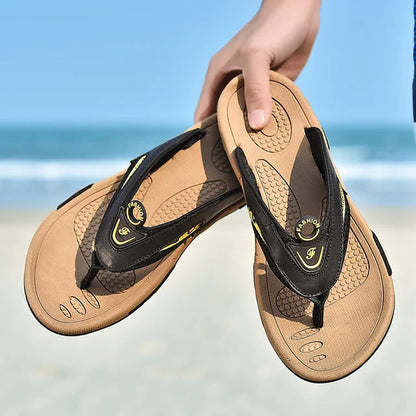 Genuine Leather Men's Flip Flops Designs