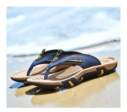 Genuine Leather Men's Flip Flops Designs