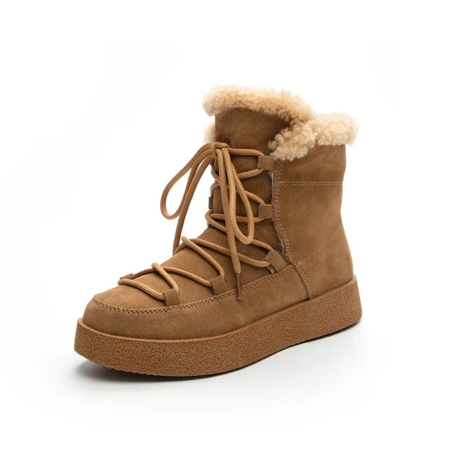 Genuine Suede Women's Winter Boots