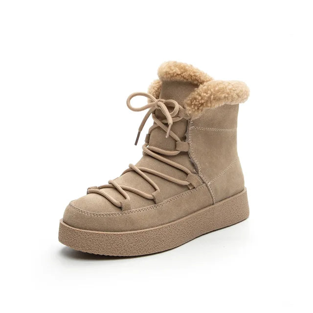 Genuine Suede Women's Winter Boots