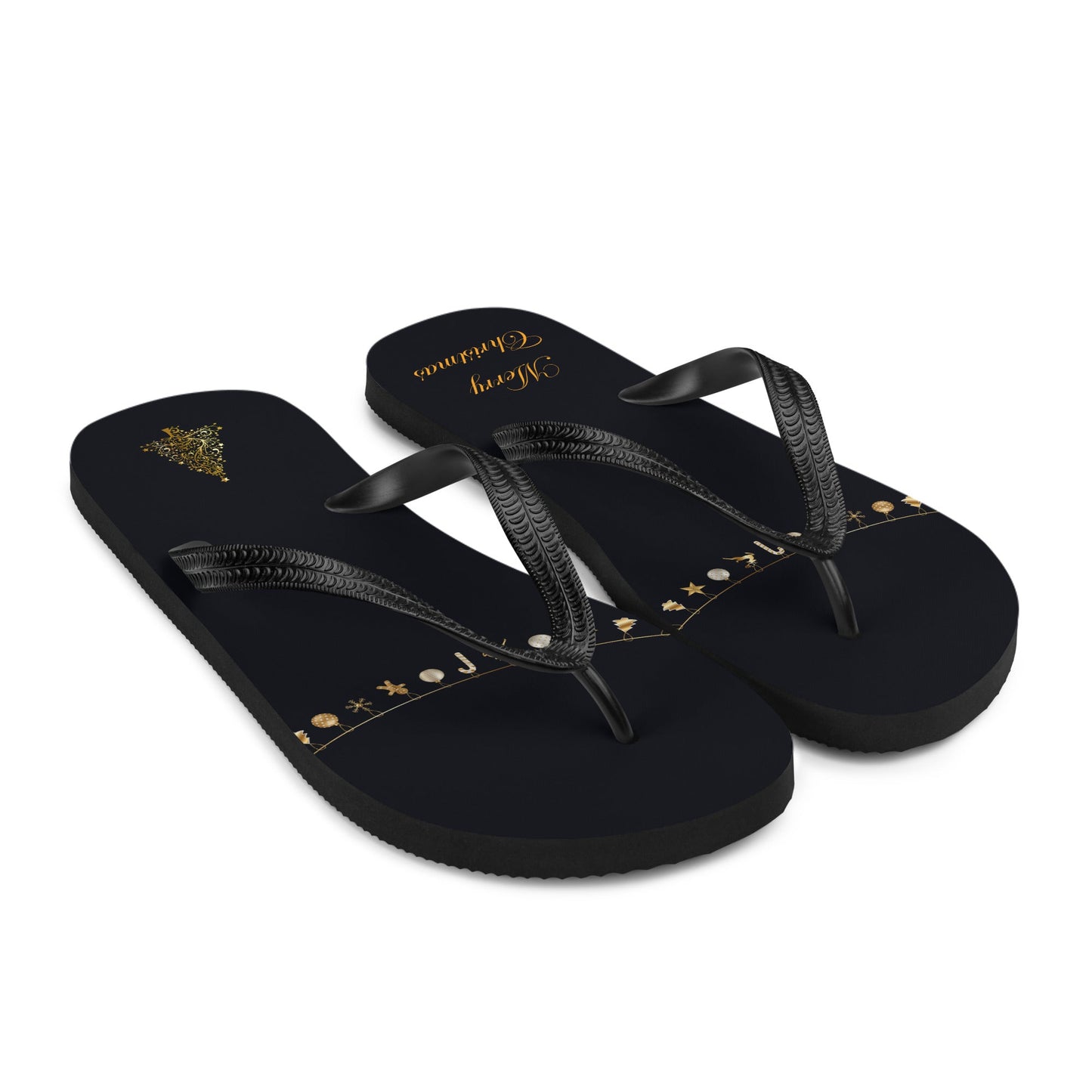 Golden Deco Flip-Flops