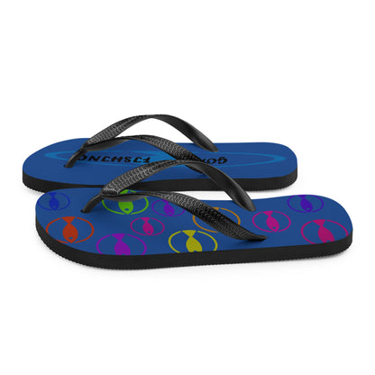 Gone Fishing Unisex flip flops design