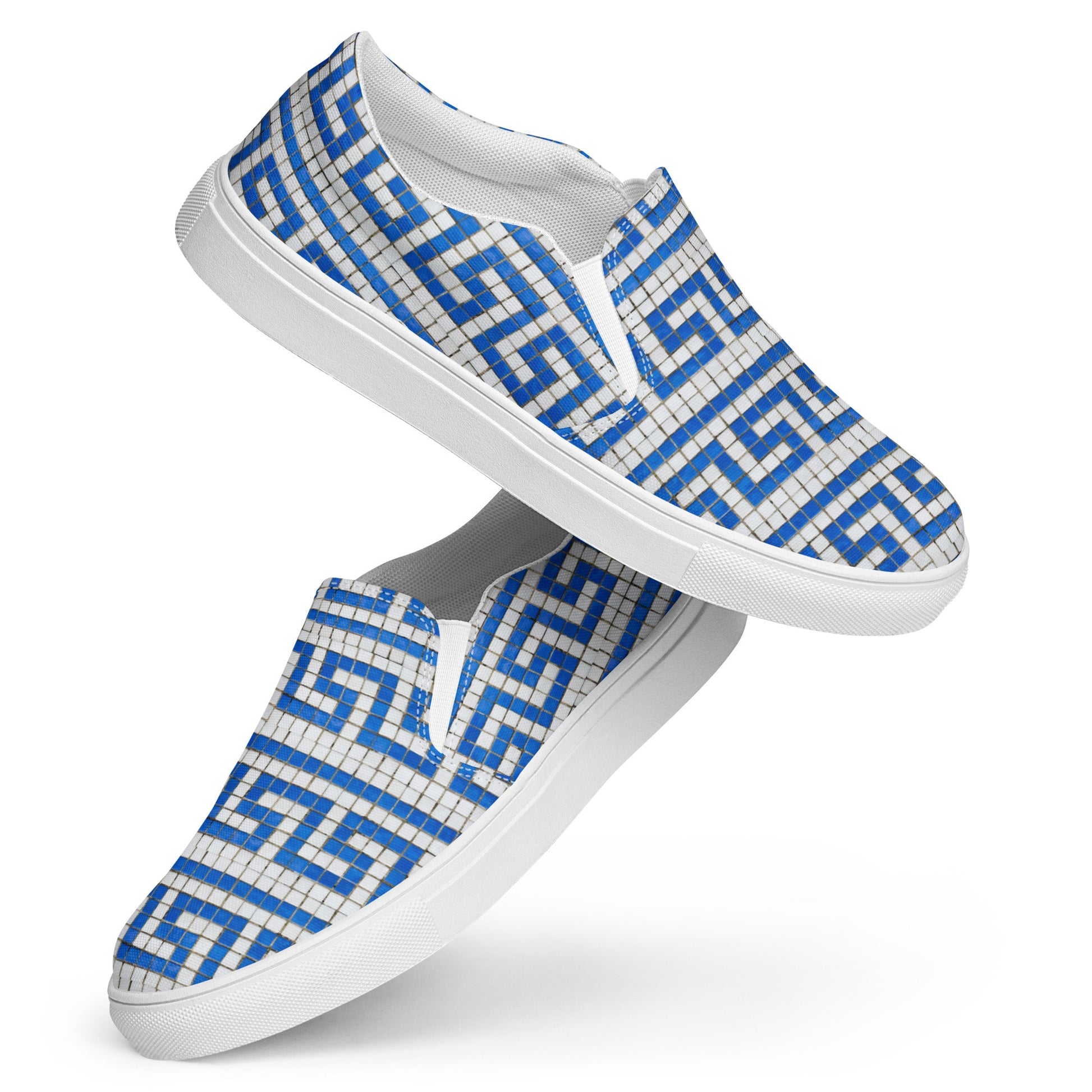 Grecian Banners - Women’s slip-on canvas shoes