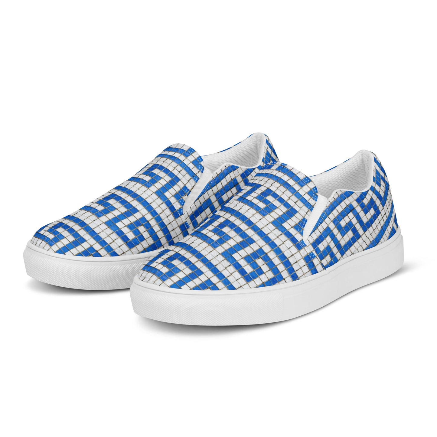 Grecian Banners - Women’s slip-on canvas shoes