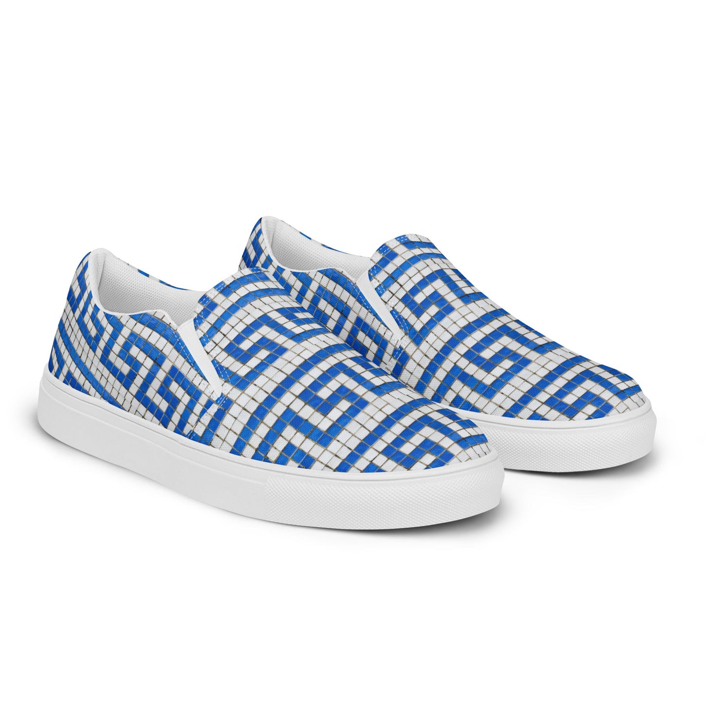 Grecian Banners - Women’s slip-on canvas shoes