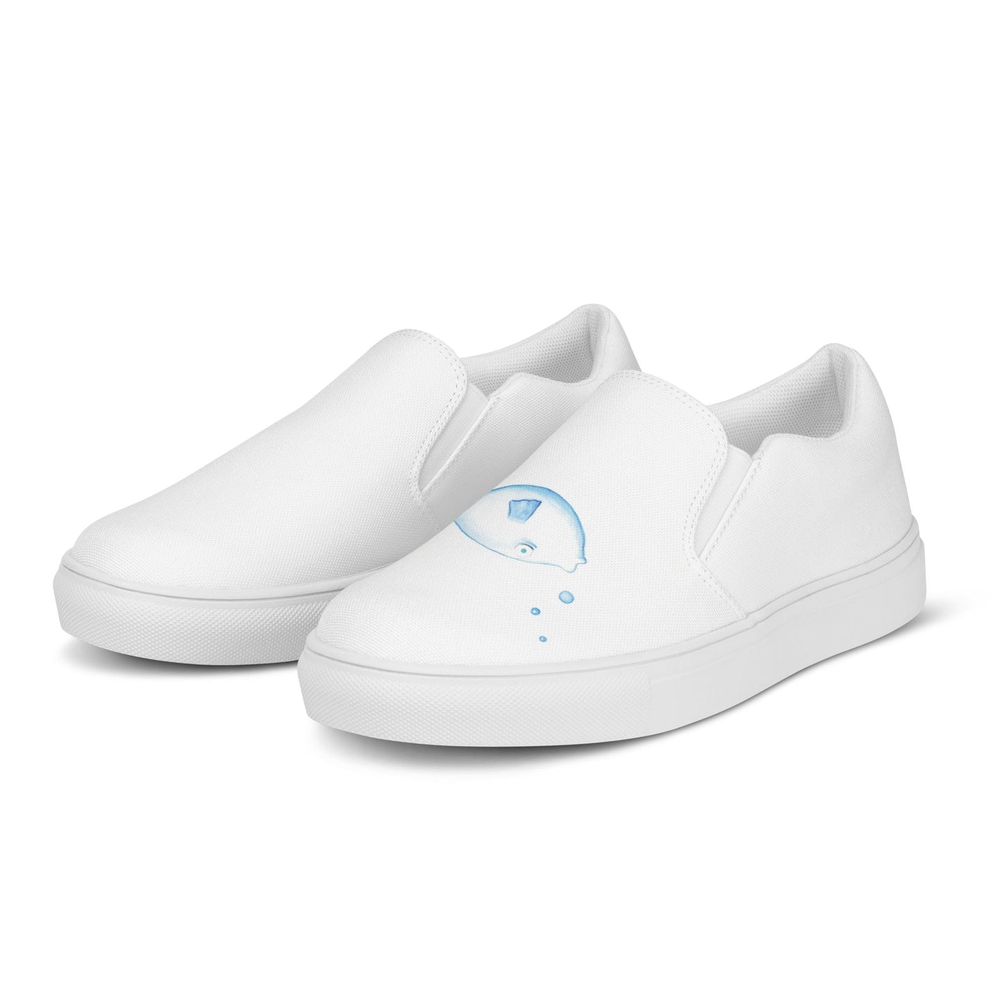 Grecian Fish - Women’s slip-on canvas shoes