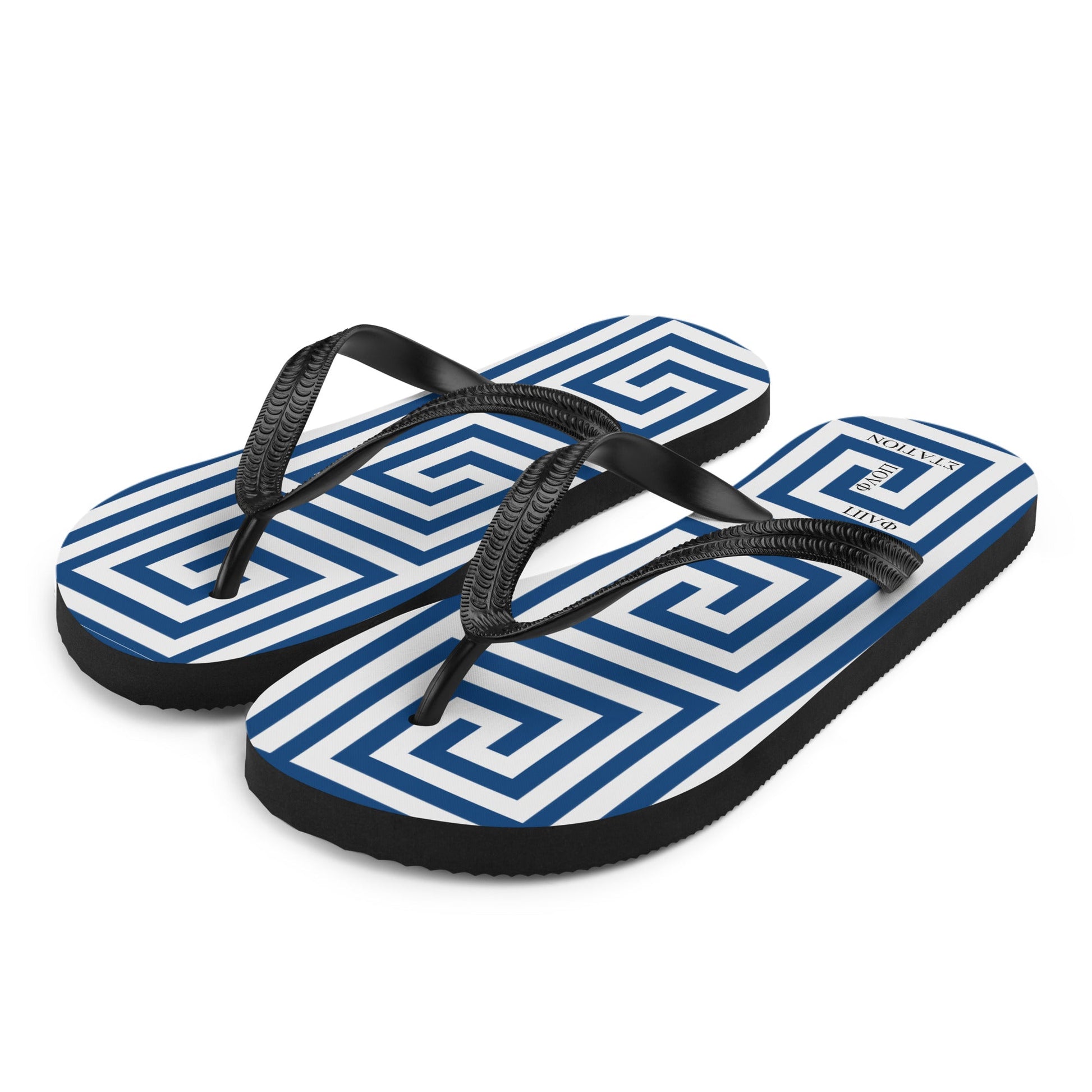 Greek Banner Flip-Flops Design