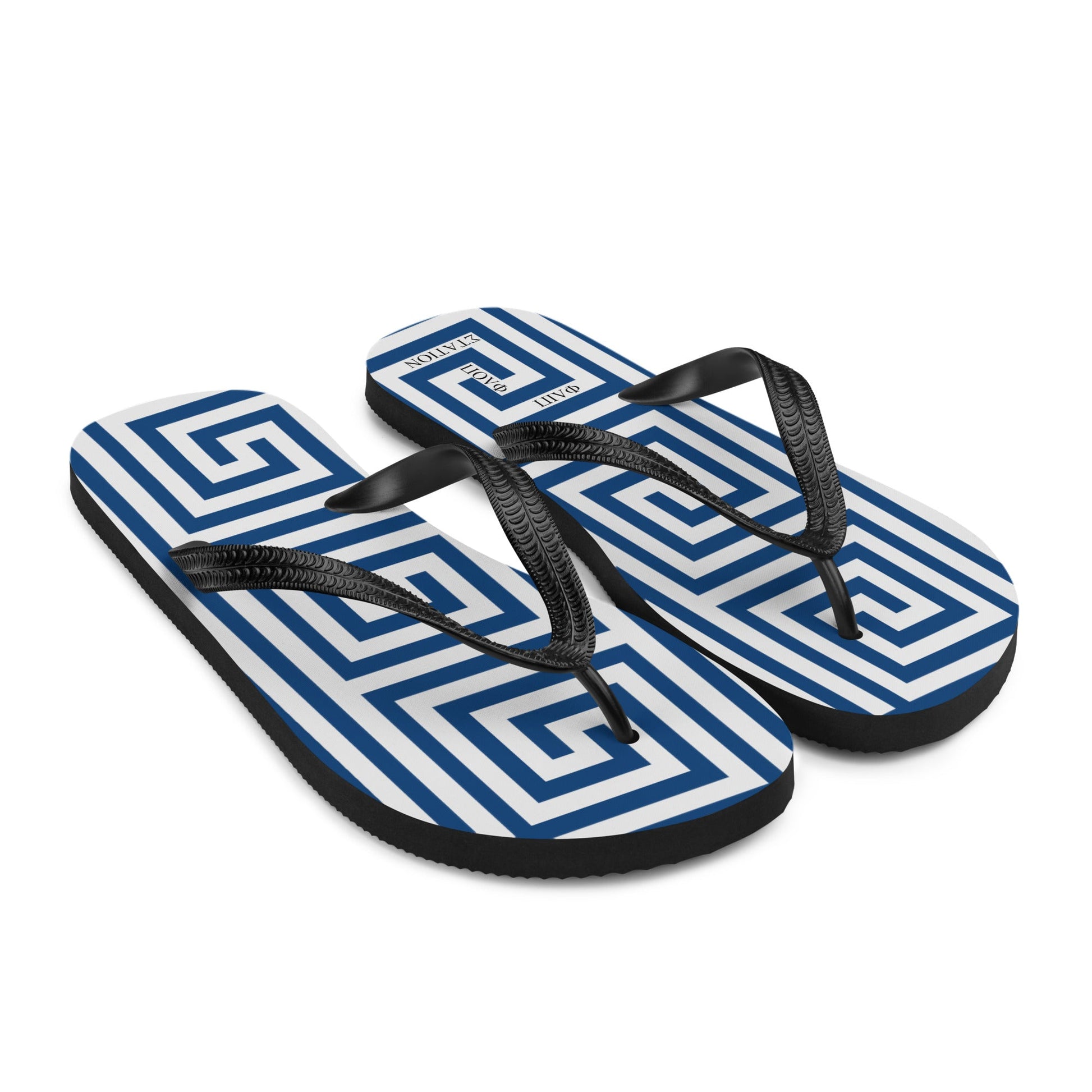 Greek Banner Flip-Flops Design