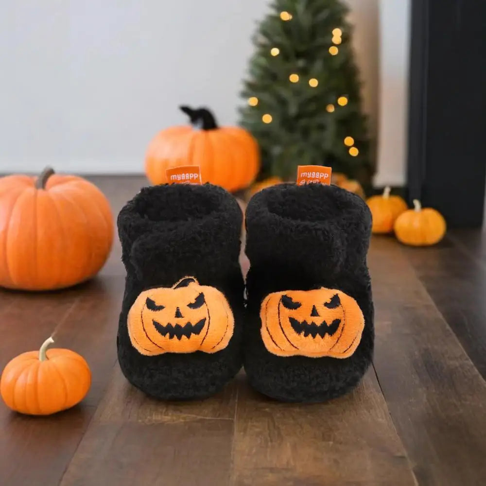 Halloween Pumpkin - Baby Booties Slippers