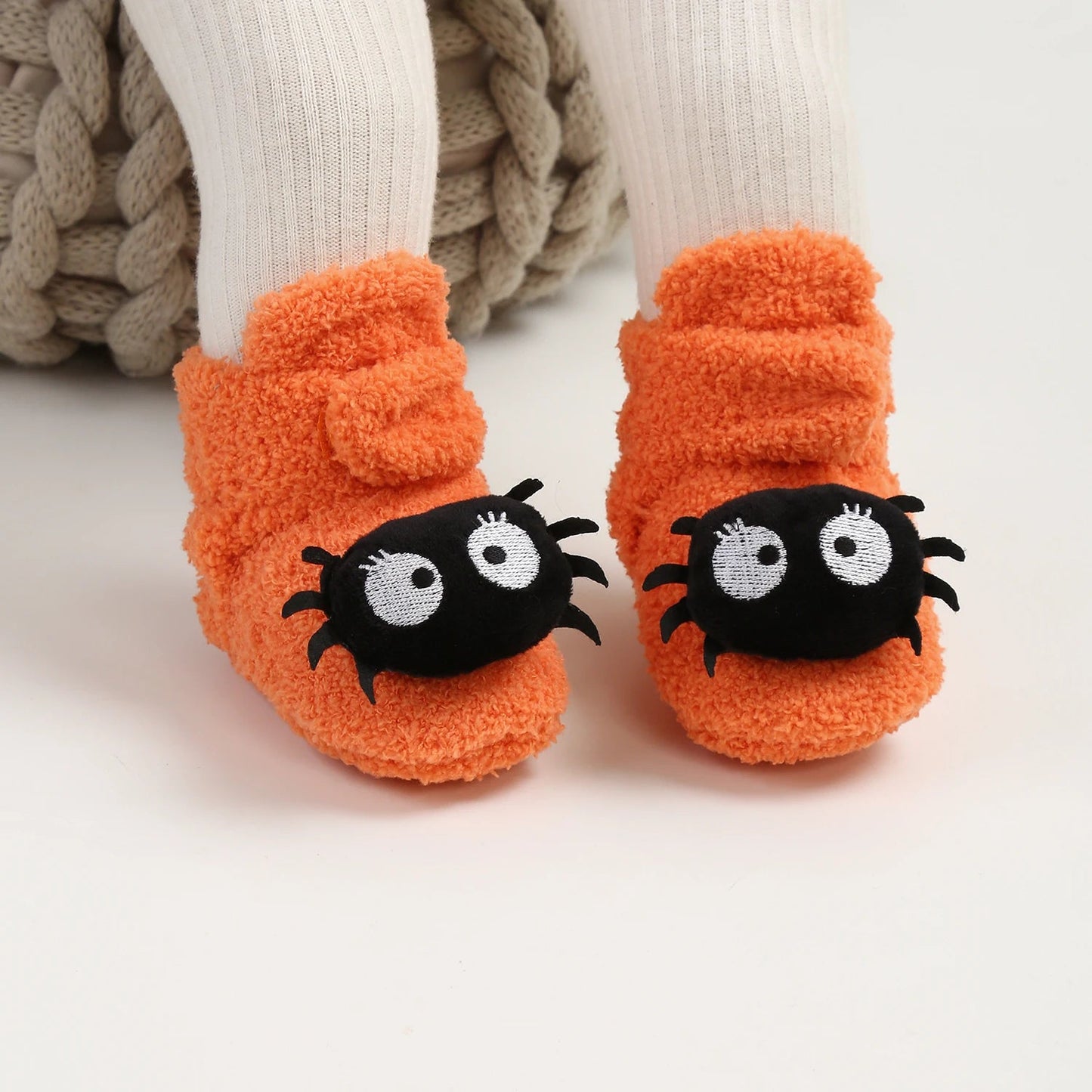 Halloween Pumpkin - Baby Booties Slippers