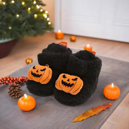 Halloween Pumpkin - Baby Booties Slippers