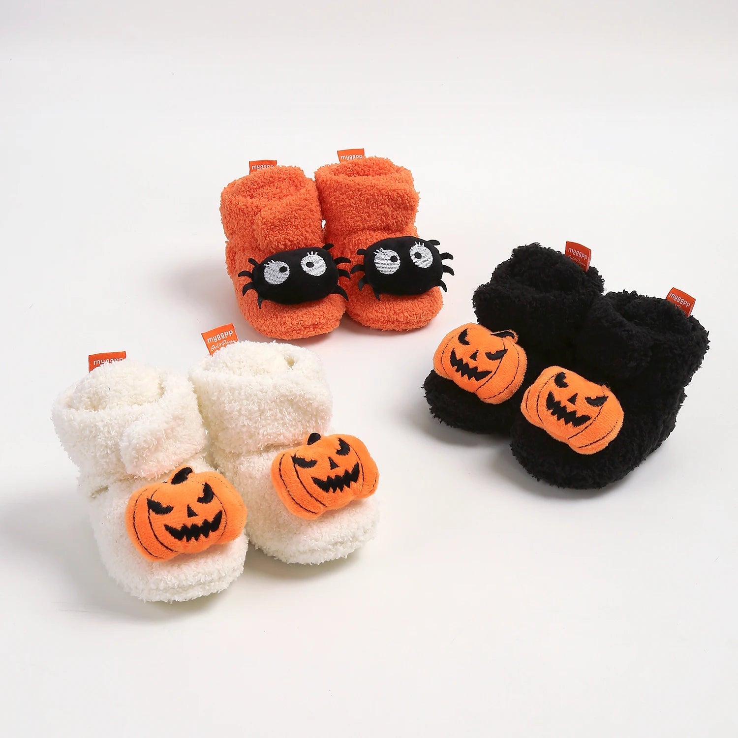 Halloween Pumpkin - Baby Booties Slippers