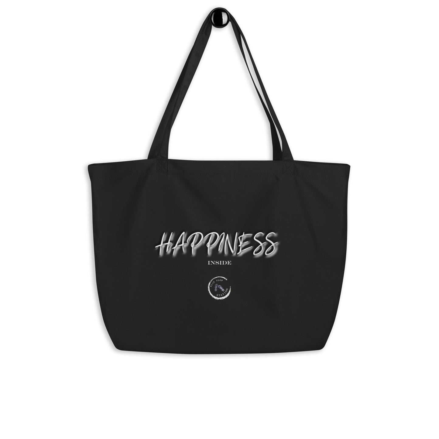 Happiness Inside Large organic tote bag