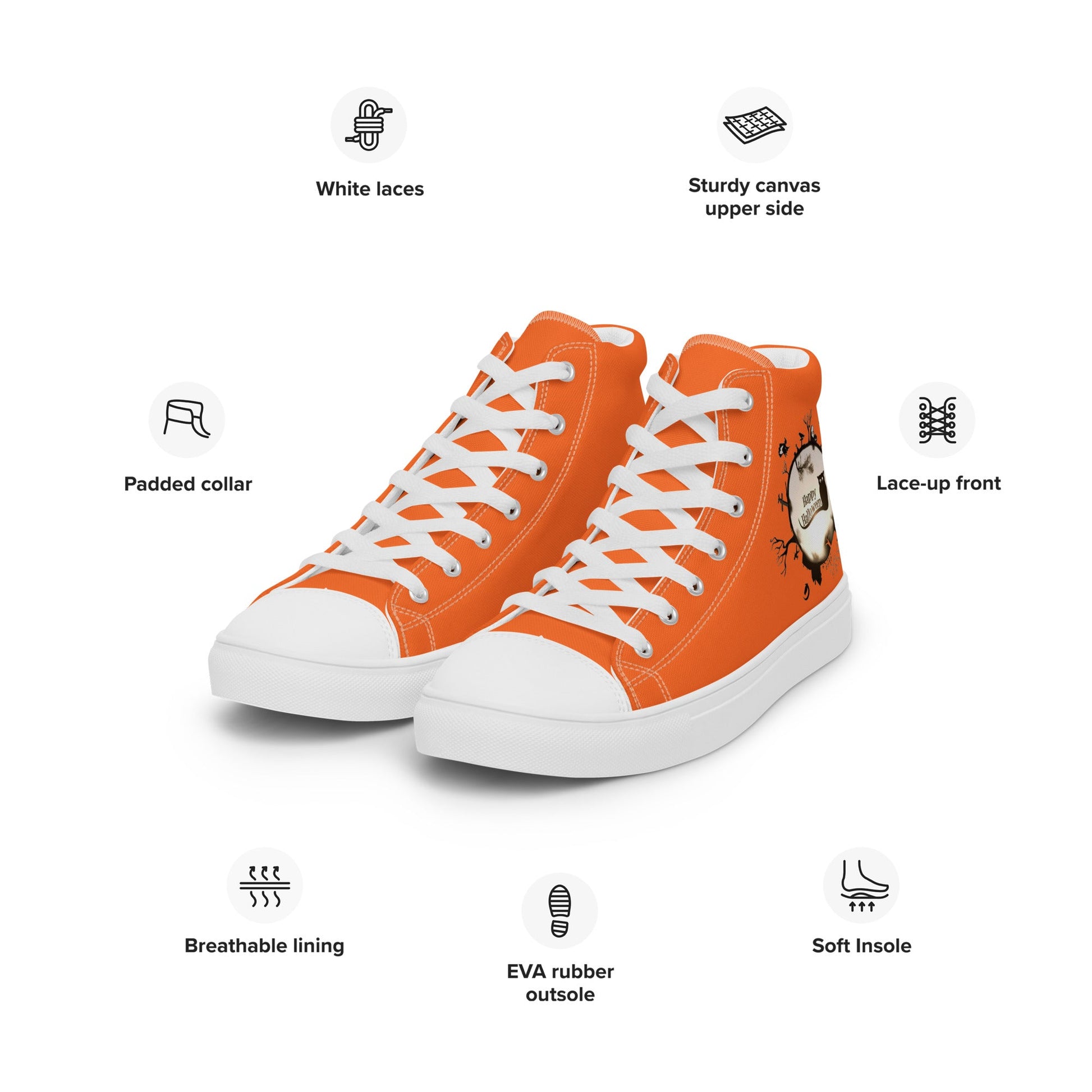 Happy Halloween - Men's high top canvas shoes