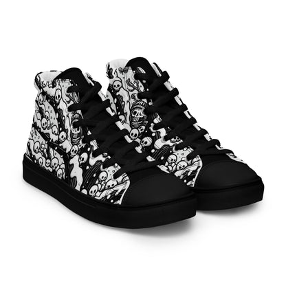 Hidden Skulls -Men’s high top canvas shoes designs