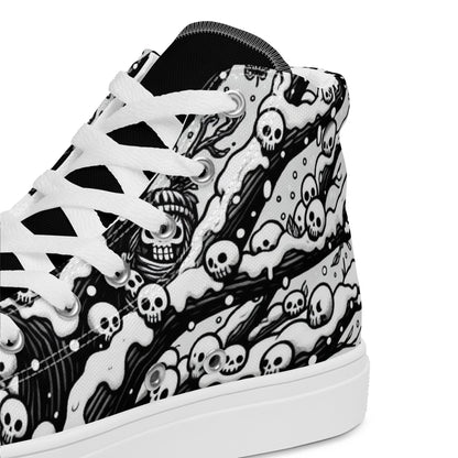 Hidden Skulls -Men’s high top canvas shoes designs