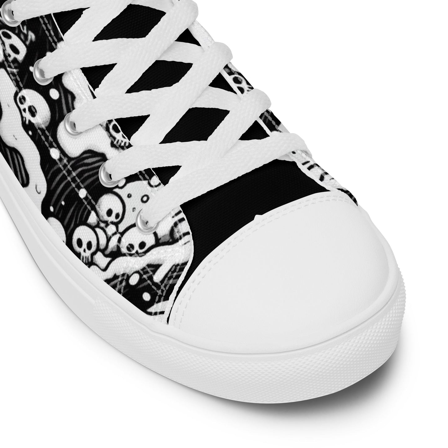 Hidden Skulls -Men’s high top canvas shoes designs