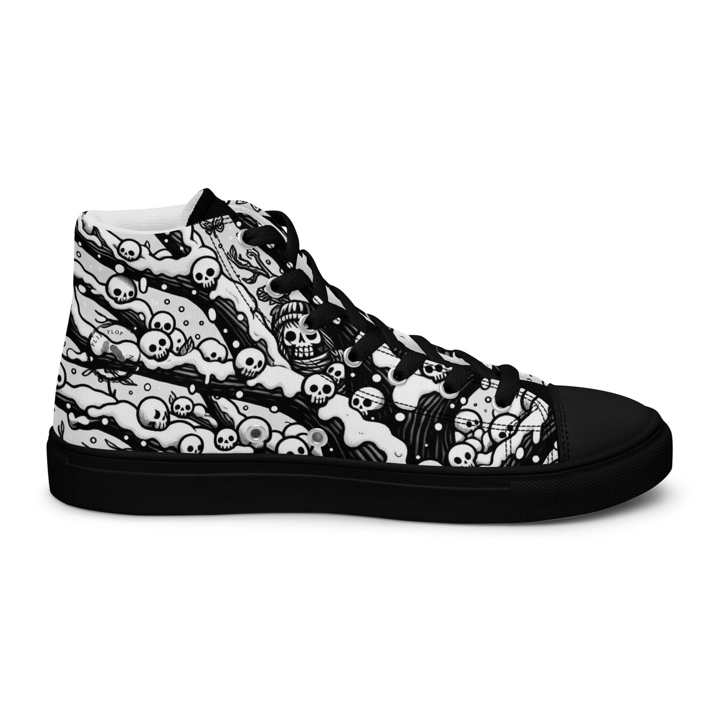 Hidden Skulls -Men’s high top canvas shoes designs