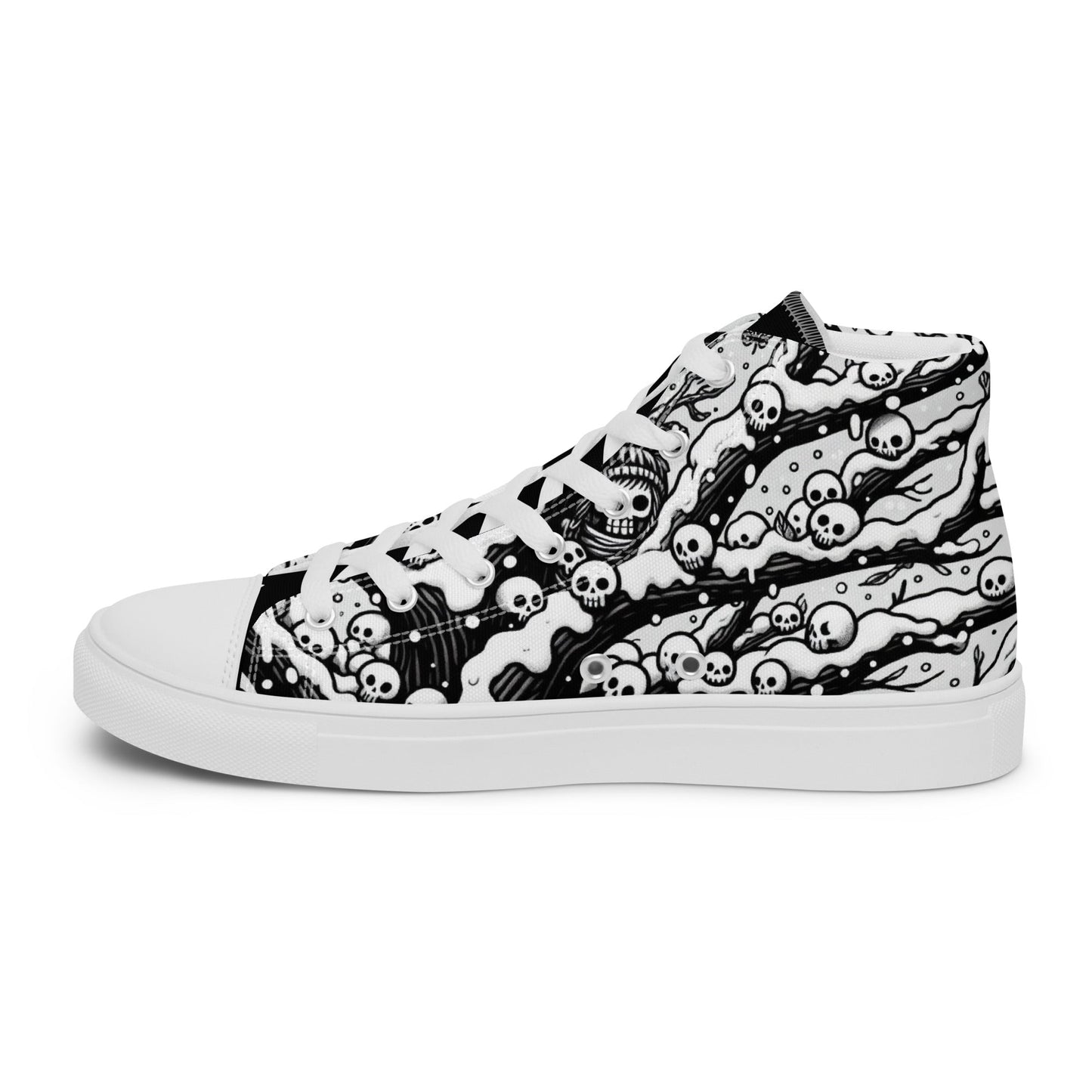 Hidden Skulls -Men’s high top canvas shoes designs