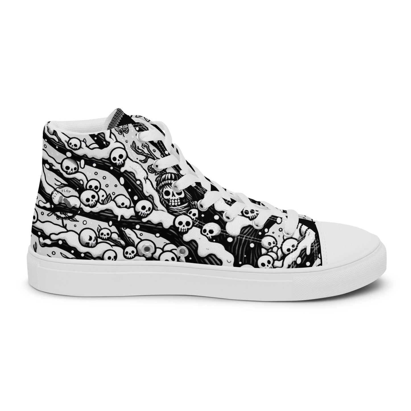 Hidden Skulls -Men’s high top canvas shoes designs