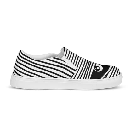 I spy with my little eye women's slip-on canvas shoes