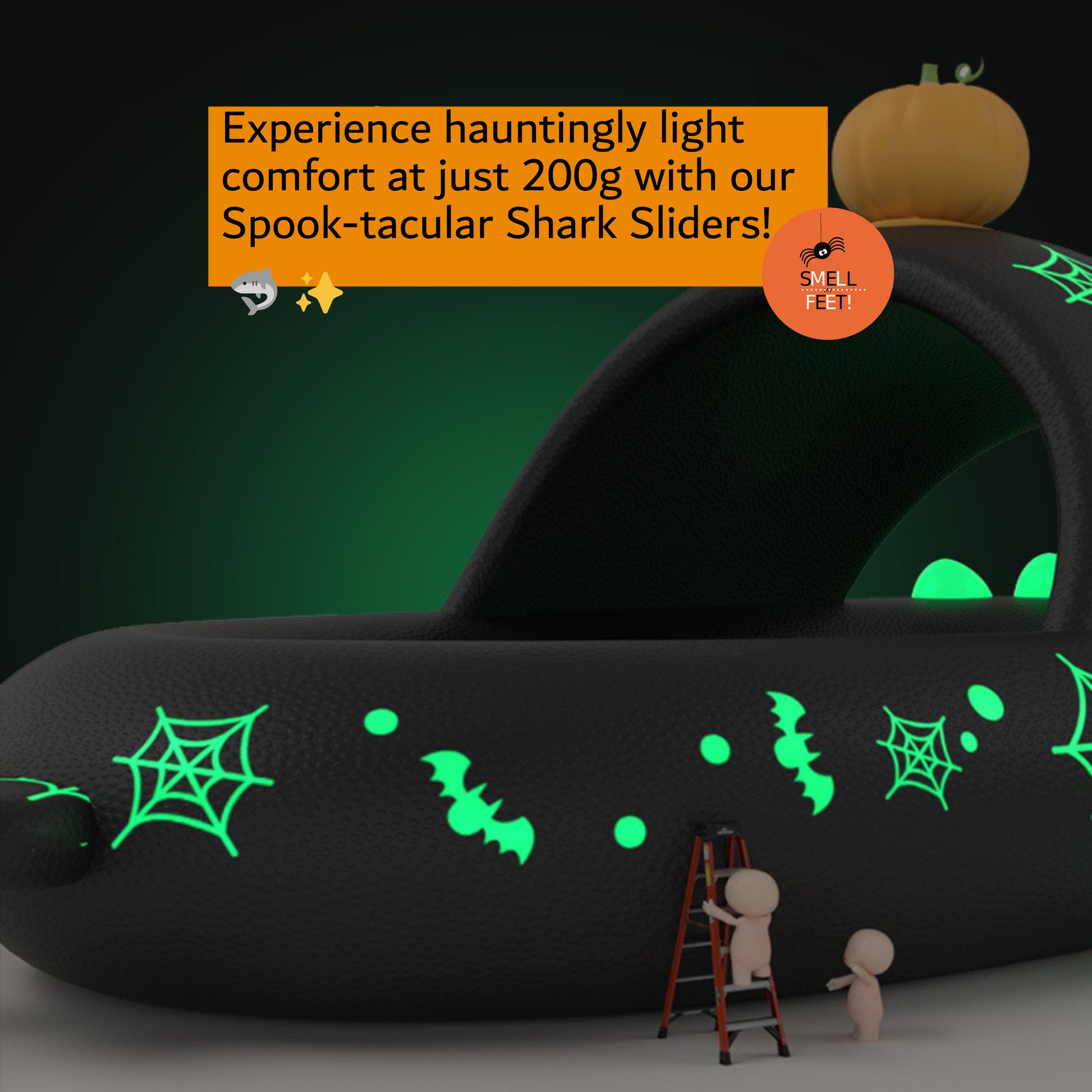 Introducing Spooktacular Glowing Shark Sliders - Halloween Edition! 🦈🎃