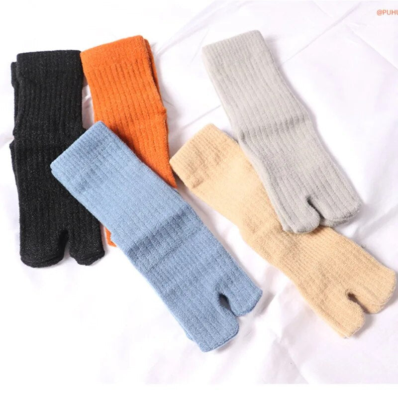 Japanese Tabi Cotton Warm socks for Flip Flops