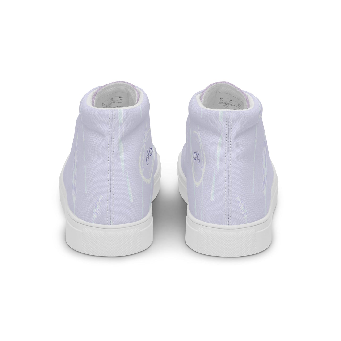 Lavander Field - Women's High top Canvas Sneakers