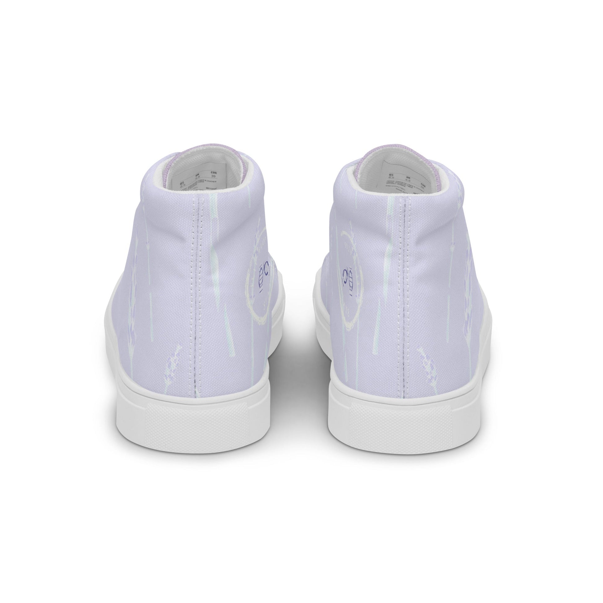 Lavander Field - Women's High top Canvas Sneakers