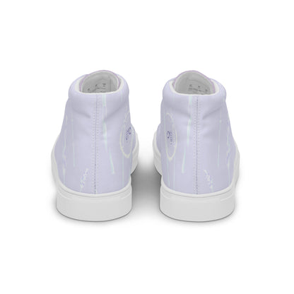 Lavander Field - Women's High top Canvas Sneakers