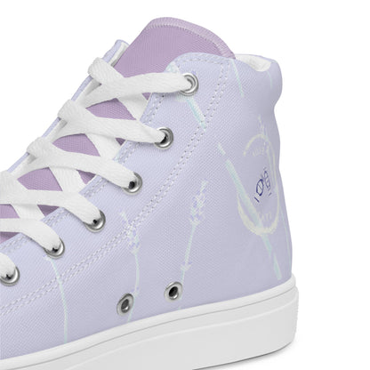 Lavander Field - Women's High top Canvas Sneakers