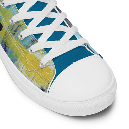 Live Life Graffiti high top canvas shoes -UNISEX