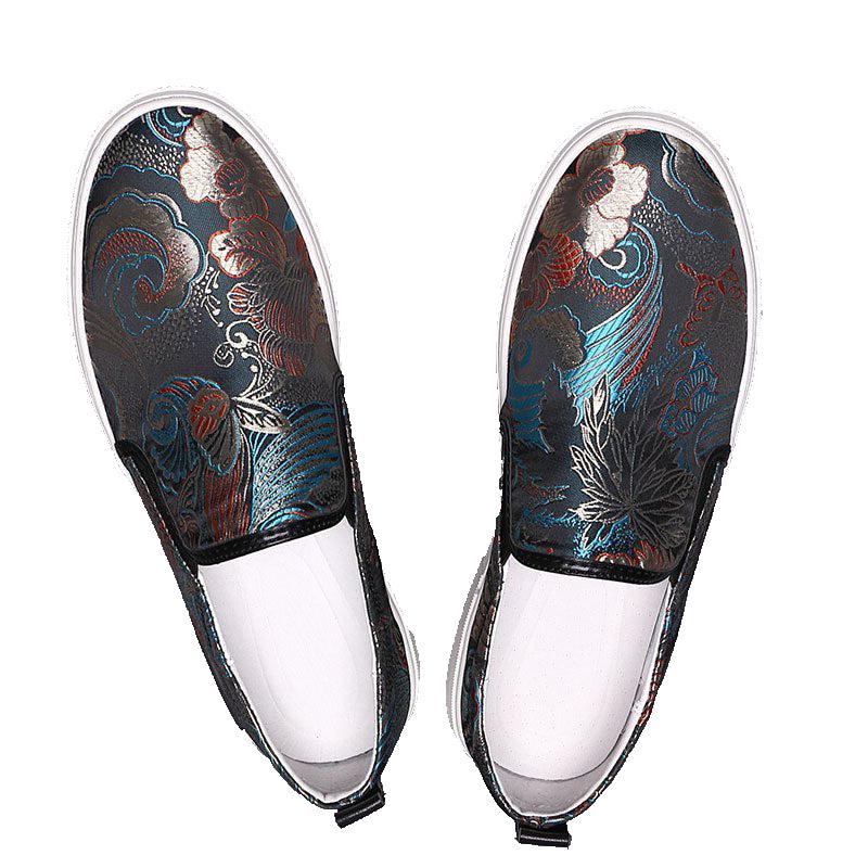 Luxury Designer Emboridery men's slip-on Canvas Shoes