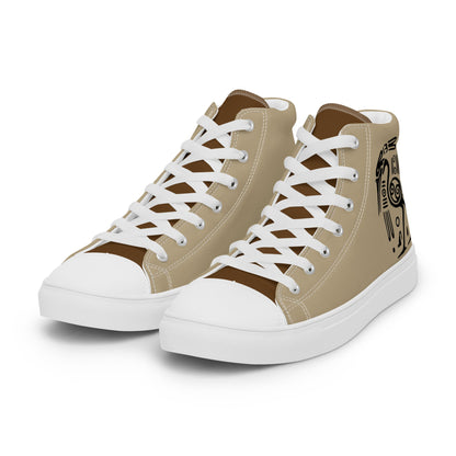 Mayan Ostrich high top canvas shoes