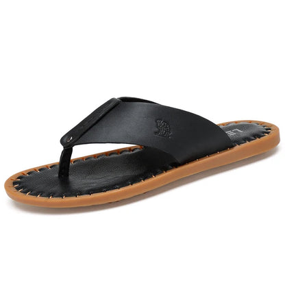 Men's Casual Leather Flip-Flops