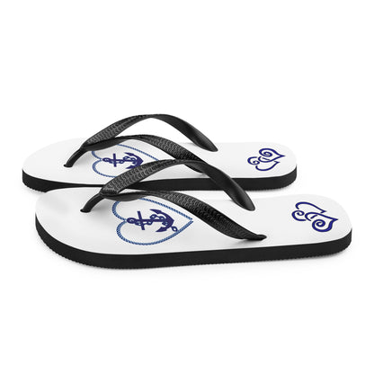 Nautical Hearts Flip-Flops