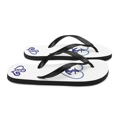 Nautical Hearts Flip-Flops