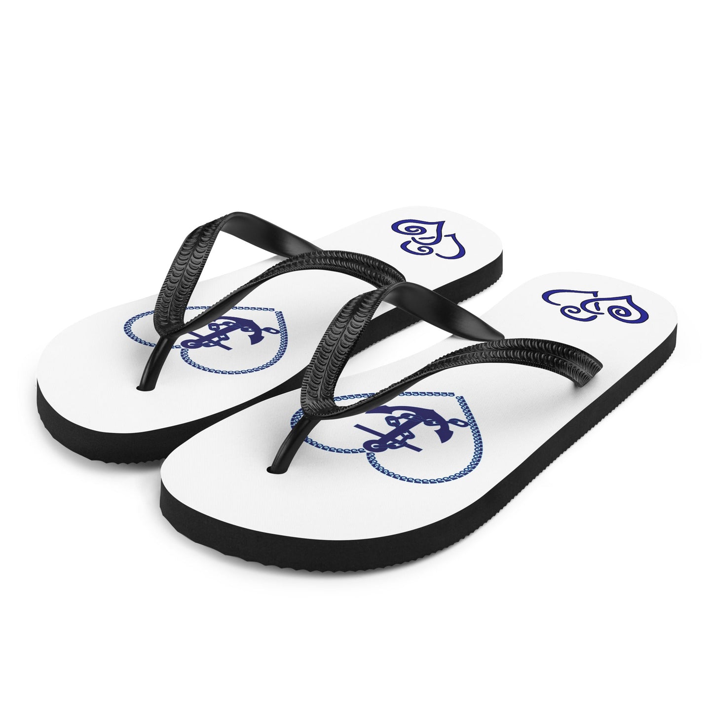 Nautical Hearts Flip-Flops