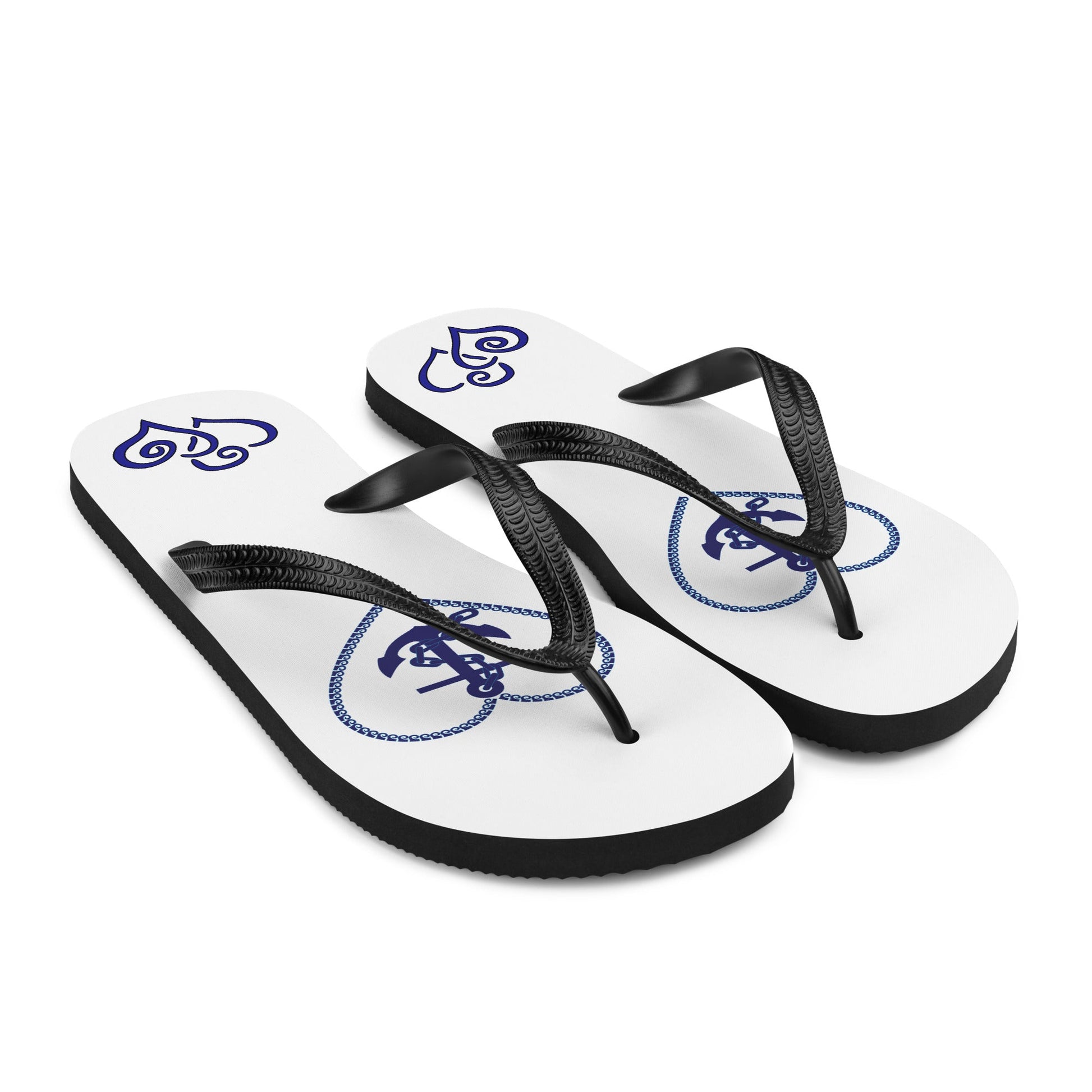 Nautical Hearts Flip-Flops