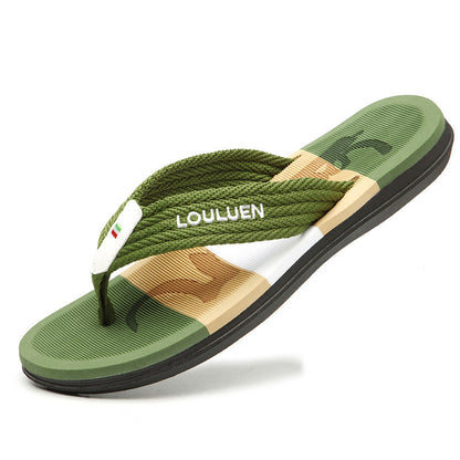 Nautical Men's Flip-Flops