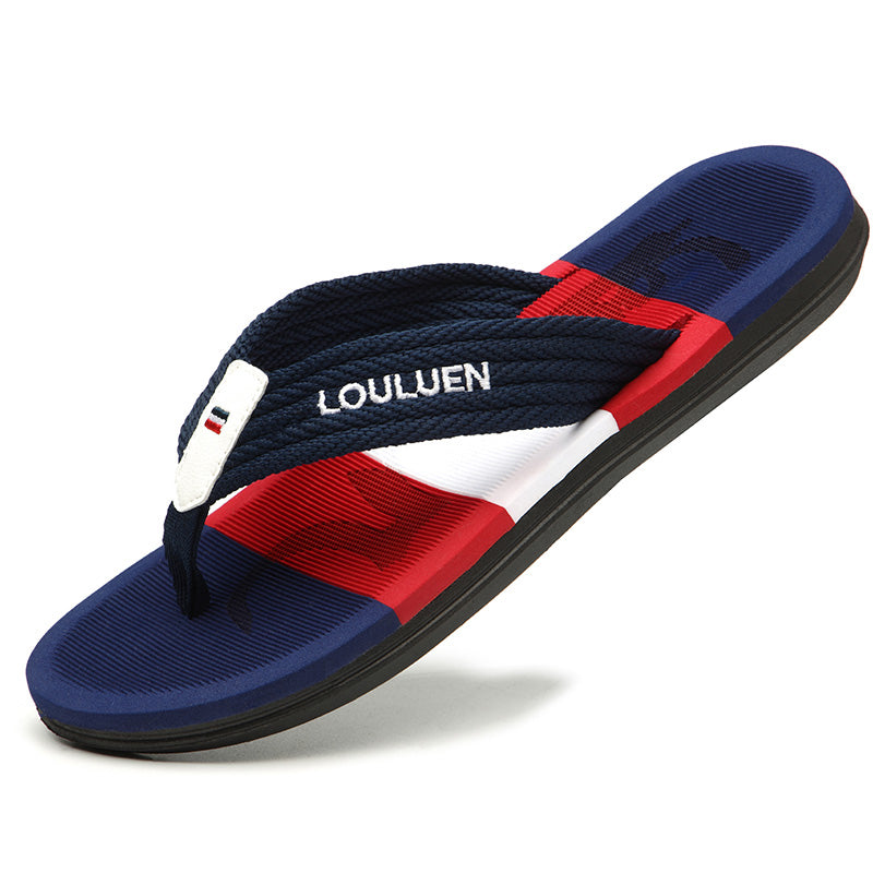 Nautical Men's Flip-Flops