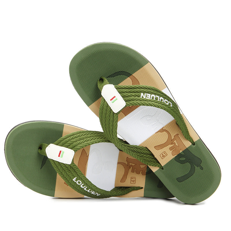 Nautical Men's Flip-Flops