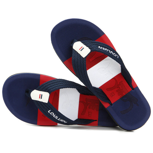 Nautical Men's Flip-Flops