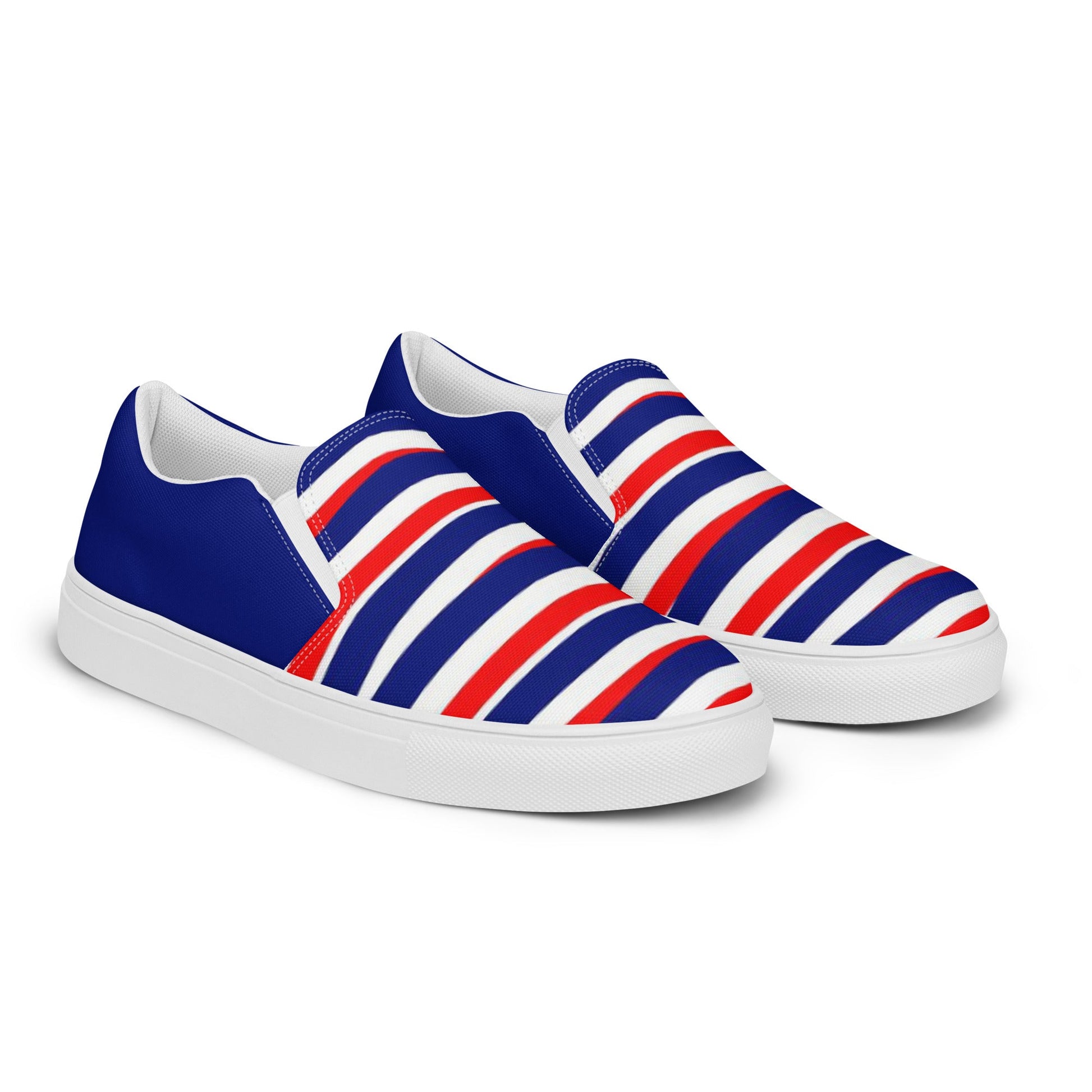 Nautical Stripes Men’s slip-on canvas shoes