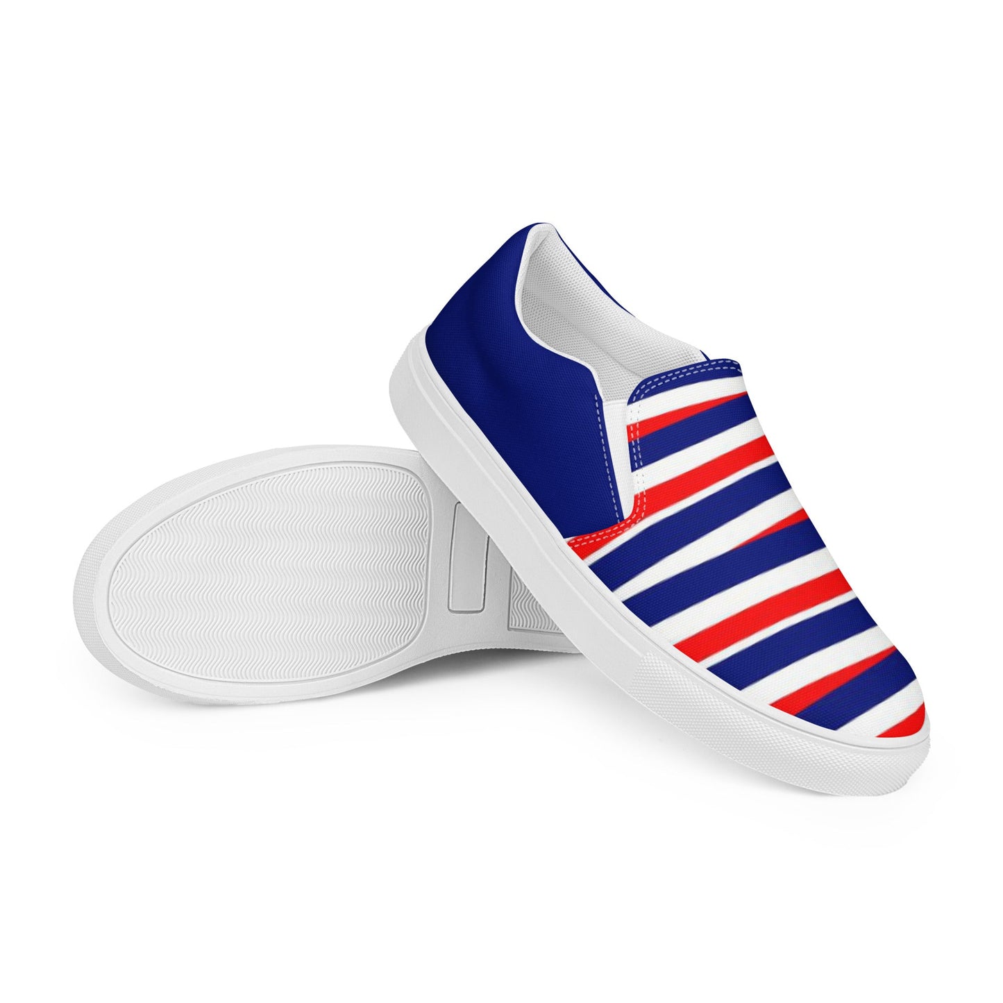 Nautical Stripes Men’s slip-on canvas shoes