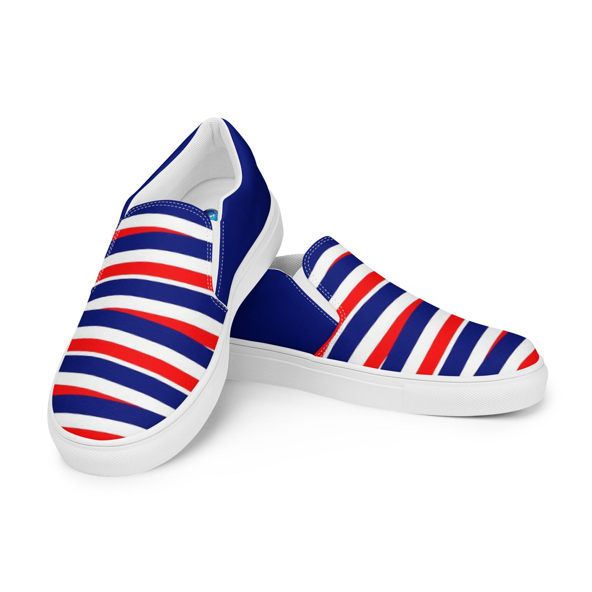 Nautical Stripes Men’s slip-on canvas shoes